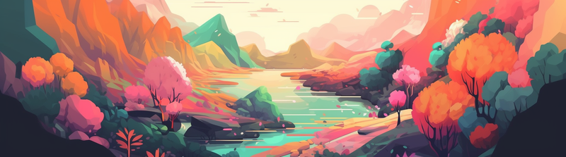 黄色树木绿色山风景手绘背景,插画/手绘图,插画/手绘图库,插画/手绘图下载,插画/手绘